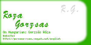 roza gorzsas business card