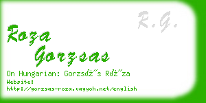 roza gorzsas business card